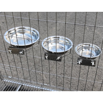 Hanging Pet Cage Bowl Stainless Steel Dog Bowl With Hanger Pet Dog Suspended Food Bowl Hung On Pet Cage